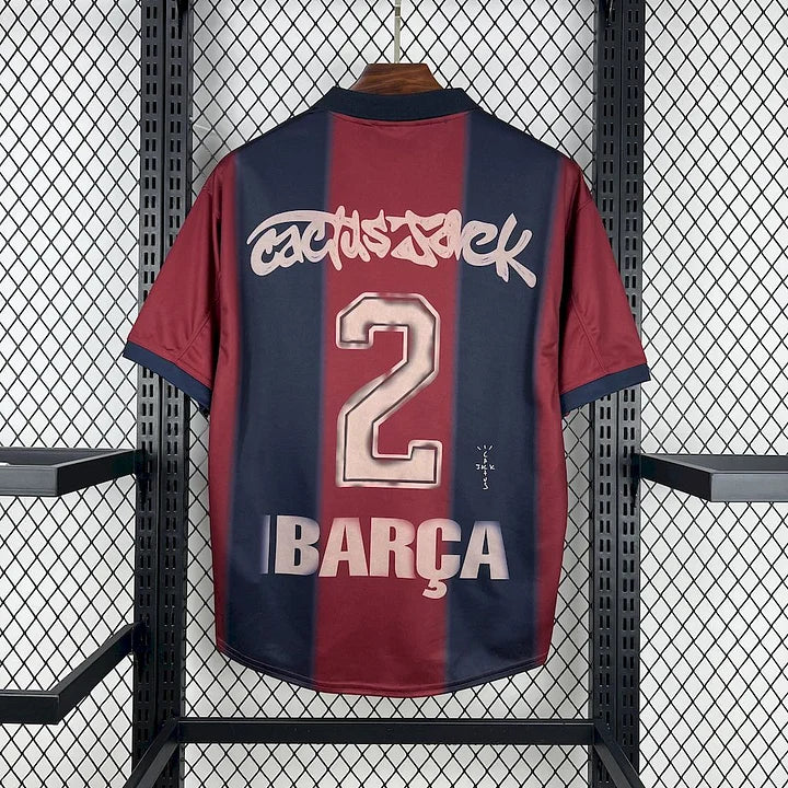 FC Barcelone maillot foot Cactus Jack Travis 2025 2026 — autre vue