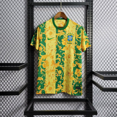 Brésil maillot foot concept fleurs jaune 2025 2026
