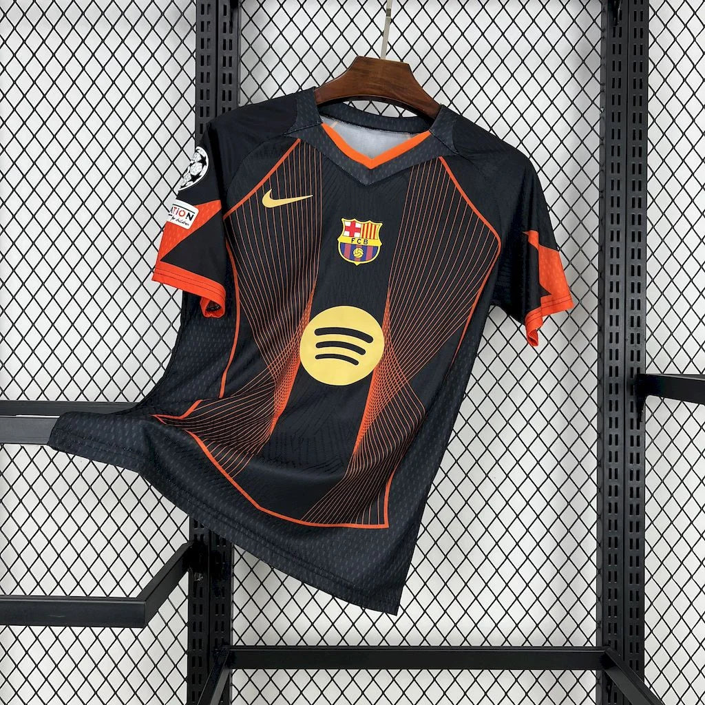 FC Barcelone maillot foot concept noir orange 2025 2026