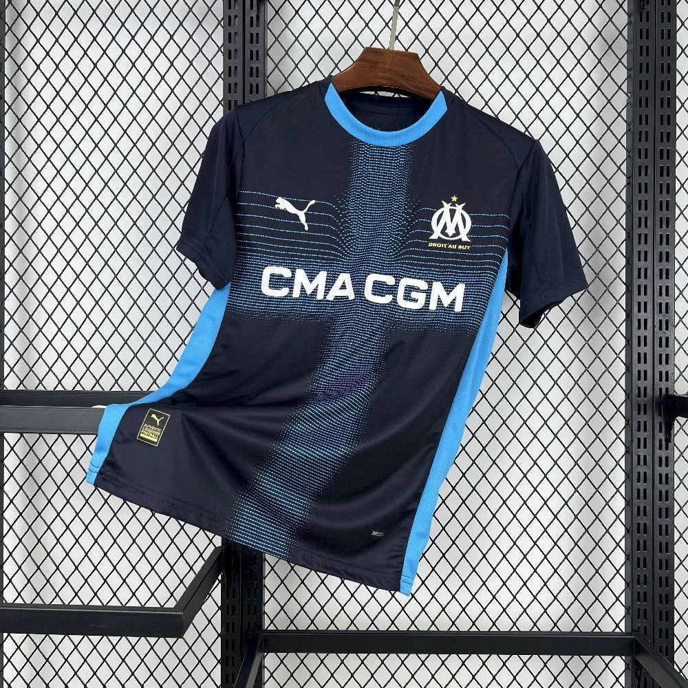 Olympique de Marseille OM maillot foot extérieur 2025 2026 bleu nuit